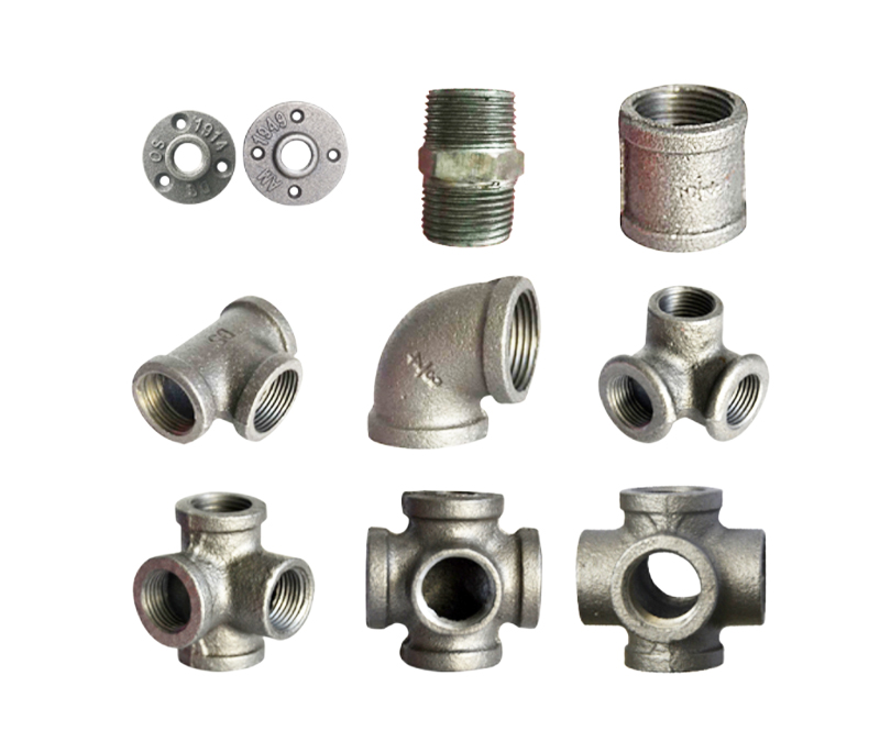 malleable casting iron GI pipe fittings plumbing materials