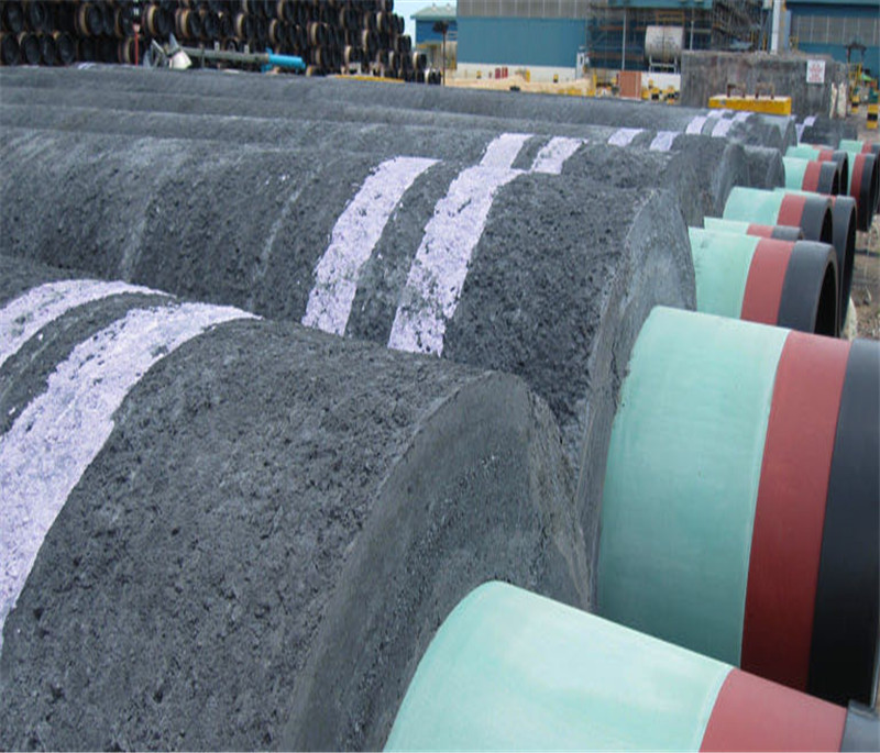 CWC Concrete Weight Coated API 5L Steel Pipe Cement Lining with Wire Mesh