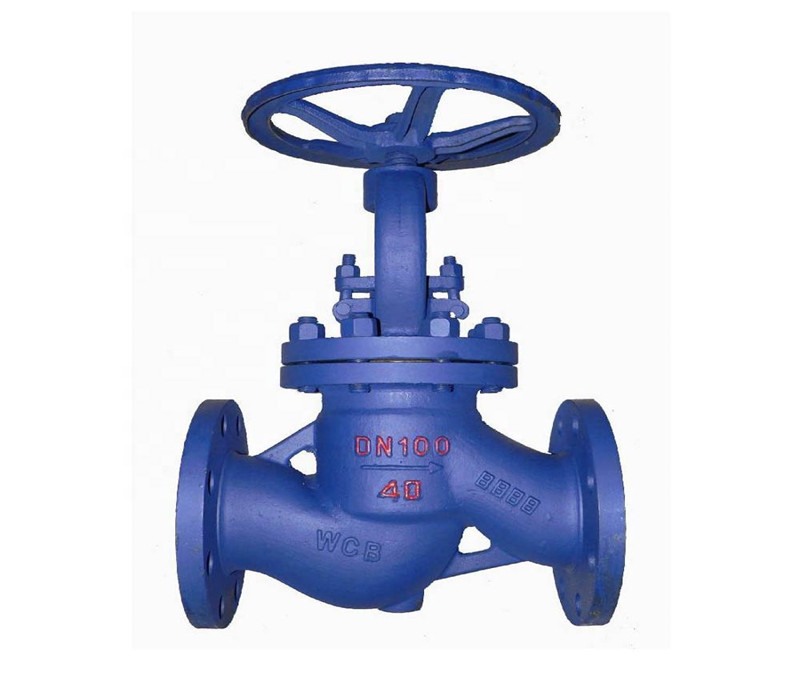 Din standard bellows seal ptfe lined cast iron globe valve for steam
