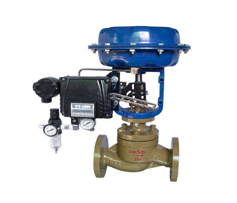 Pneumatic Globe Valve Single Seat Pneumatic Steam Control Valve with Positioner